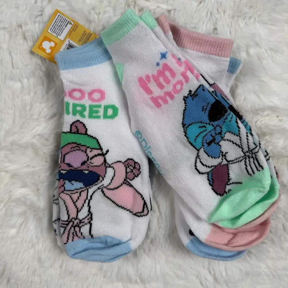 Disney Lilo & Stitch & Angel No-Show Socks 5-Pack
